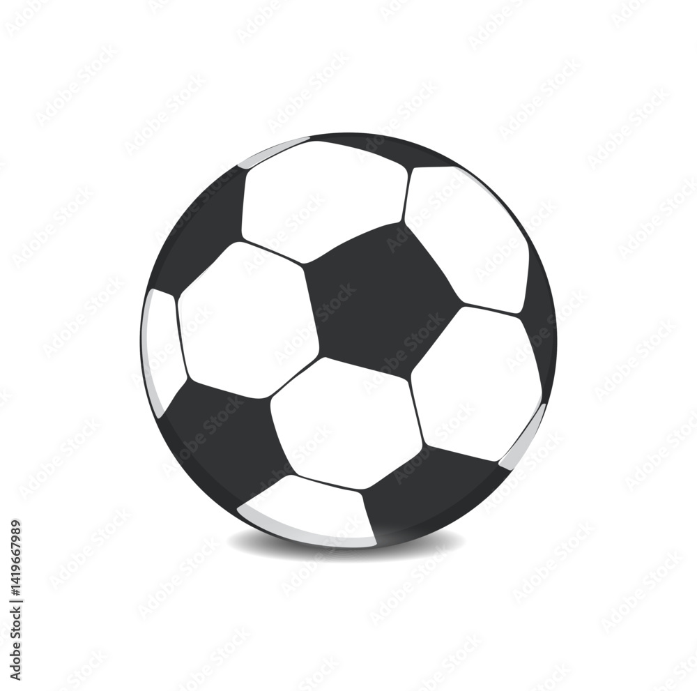 Fototapeta premium leather soccer ball. Soccer balls or football ball. Vector illustration. Eps 10.