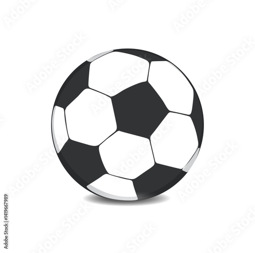 leather soccer ball. Soccer balls or football ball.  Vector illustration. Eps 10.