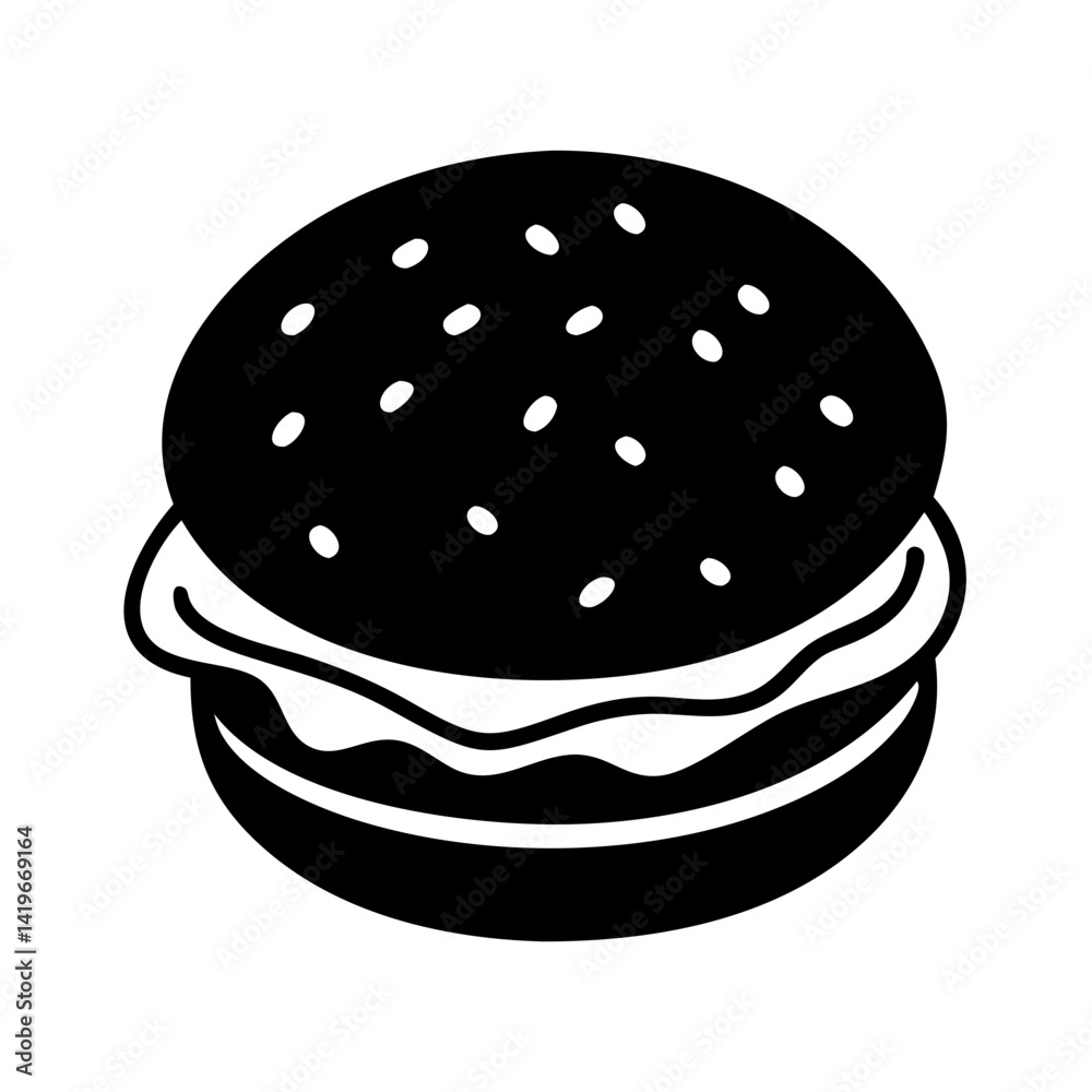veggie burger icon, veggie burger silhouette vector illustration-simple silhouette illustration of veggie burger, perfect for veggie burger logos and icons veggie burger icon, veggie burger silhouette vector illustration-simple silhouette illustration of veggie burger, perfect for veggie burger logos and icons