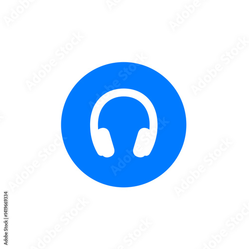 Headphones Circle Filled Icon