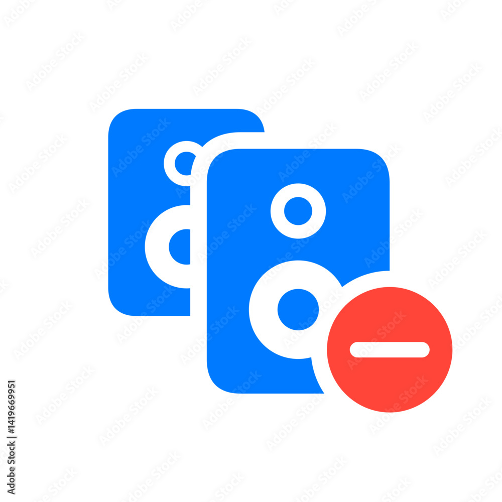 Speaker Remove Badge Filled Icon Speaker Remove Badge Filled Icon