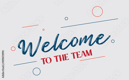 Welcome to the team vector illustration