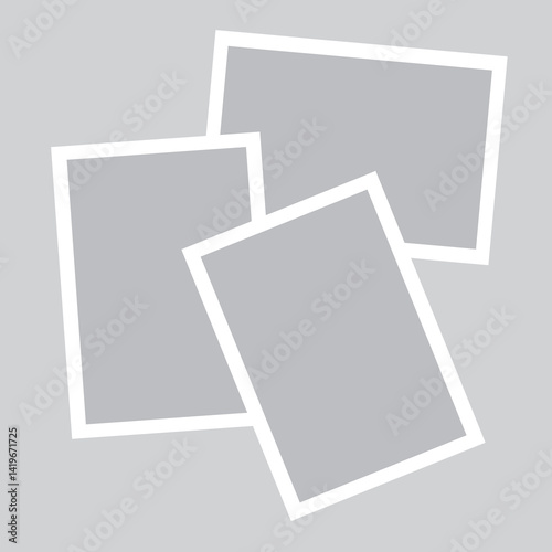 3 photo collage template. vector illustration, new collections 
