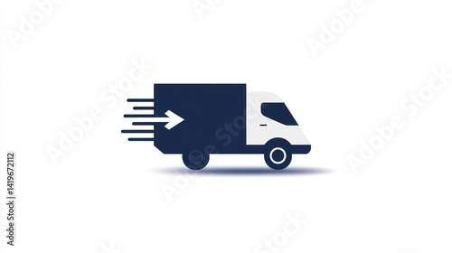 Fast Delivery Truck Graphic (1) photo