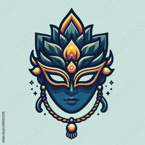 tribal mask with wings
