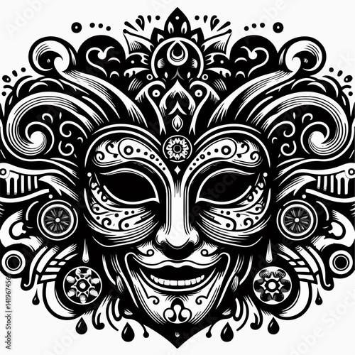 carnival mask vector illustration