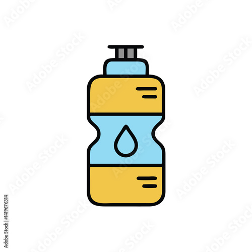 water bottle on white background