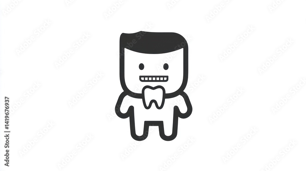 Cute cartoon character, simple design, white background Cute cartoon character, simple design, white background