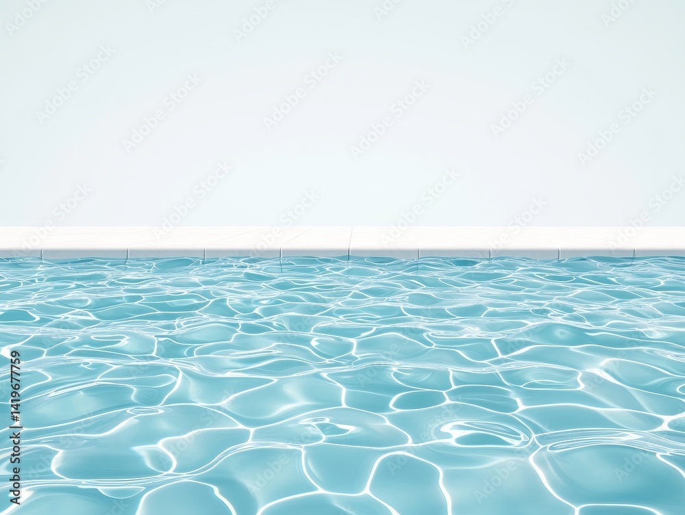 Obraz premium Swimming pool surface, light blue water