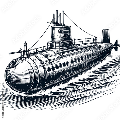Submarine Vector Illustration