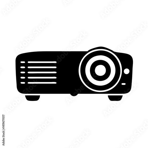 projector icon, projector silhouette vector illustration-simple silhouette illustration of projector, perfect for projector logos and icons