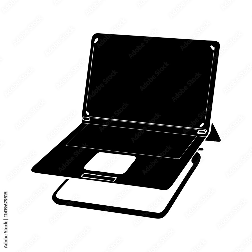 laptop stand icon, laptop stand silhouette vector illustration-simple silhouette illustration of laptop stand, perfect for laptop stand logos and icons laptop stand icon, laptop stand silhouette vector illustration-simple silhouette illustration of laptop stand, perfect for laptop stand logos and icons