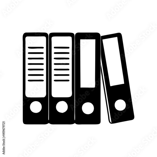 filing folders icon, filing folders silhouette vector illustration-simple silhouette illustration of filing folders, perfect for filing folders logos and icons