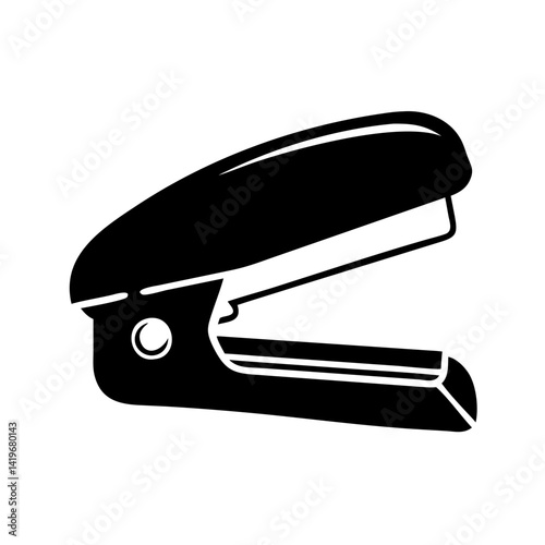 stapler icon, stapler silhouette vector illustration-simple silhouette illustration of stapler, perfect for stapler logos and icons