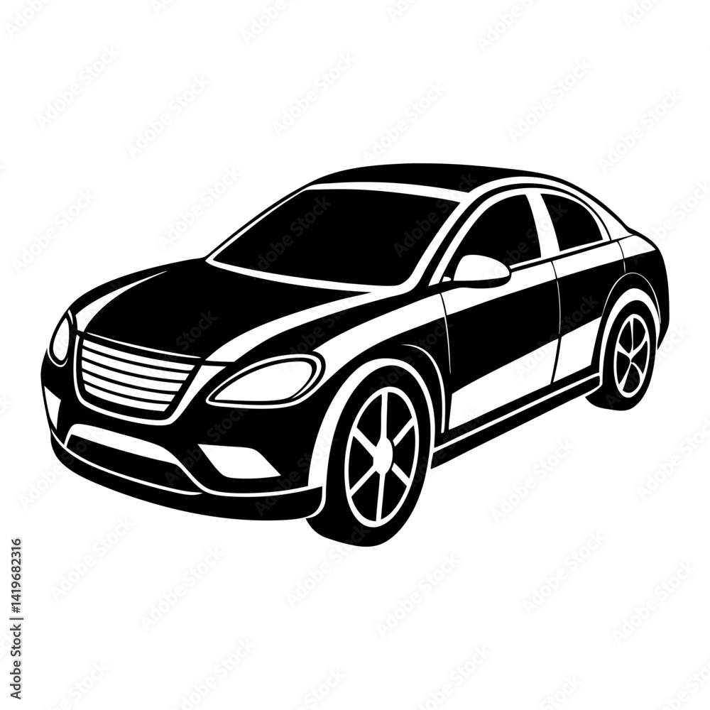 Fototapeta premium Download Car Silhouette Vector Illustration Eps File For Design.