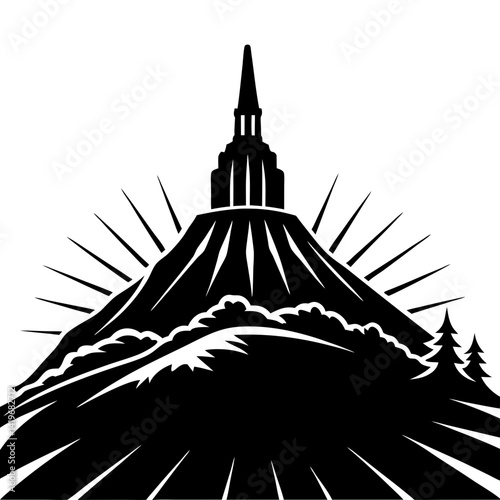 Download Tallest Hill Vector Silhouette Eps File For Design.