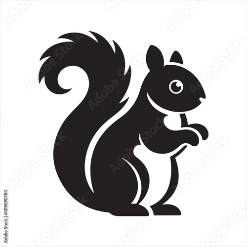 squirrel logo vector icon illustration design