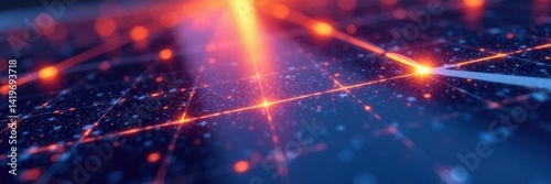 Microscopic view of textured solar cell surface, photon, electricity