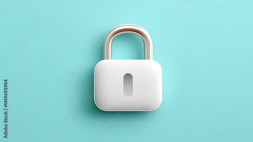 Robust padlock security on a vibrant blue backdrop, ensuring data protection and access control Robust padlock security on a vibrant blue backdrop, ensuring data protection and access control