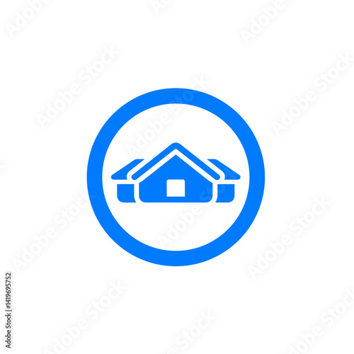 Lodge House Circle Icon