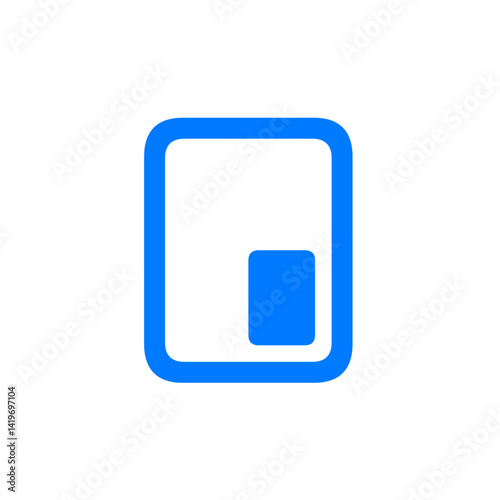 Filled Bottom Right Rectangle Portrait Icon
