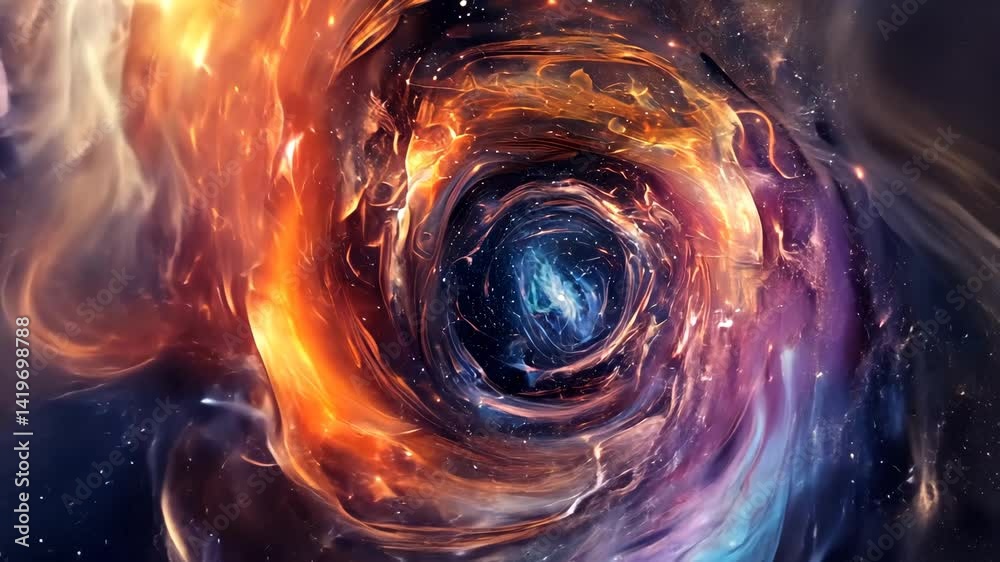 Mystische Kosmische Wirbelloch Raumanimation Hintergrund