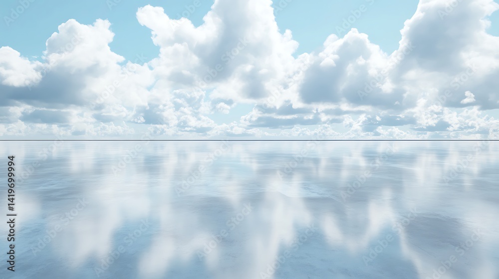 Obraz premium Calm sky reflected in glassy water