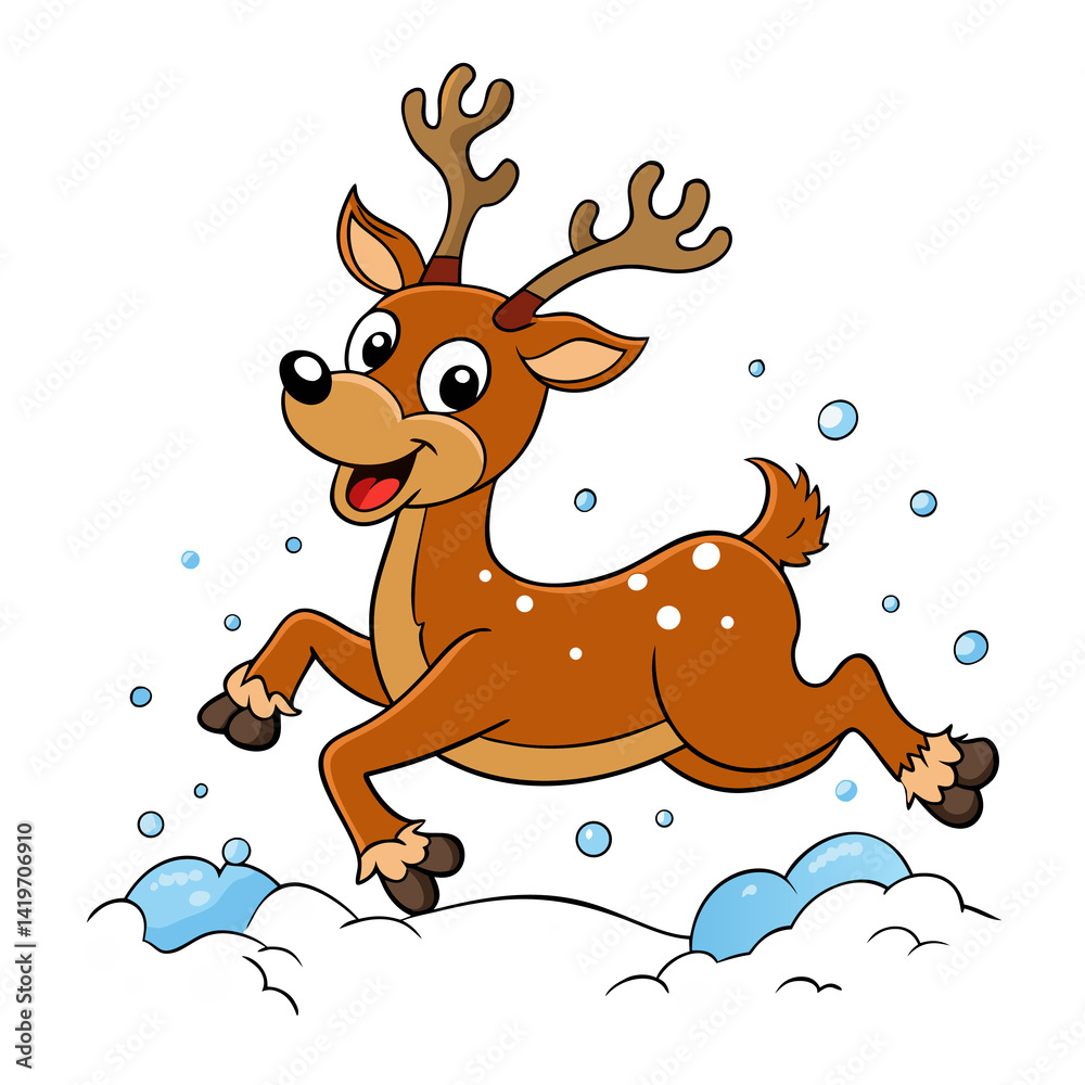 deer with a christmas tree deer with a christmas tree