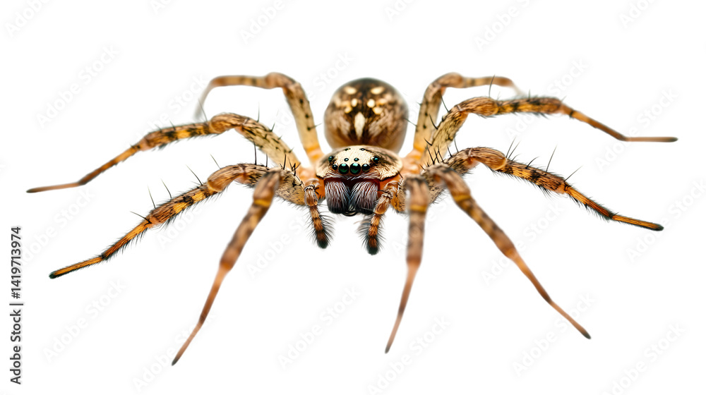 Creepy Spider Isolated on Clean White Background for Design Projects Creepy Spider Isolated on Clean White Background for Design Projects