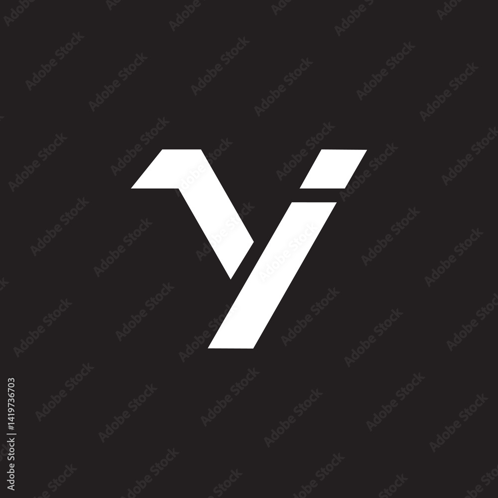 Initial YI logo design vector template, I lowercase. Initial YI logo design vector template, I lowercase.