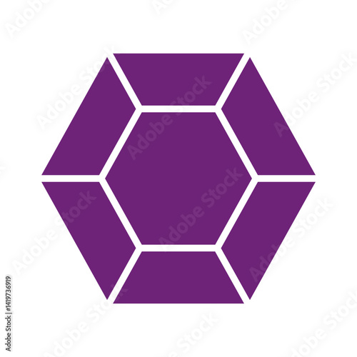 Hexagon gem jewel