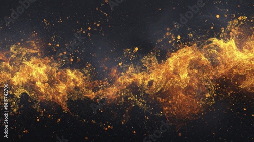 Fiery, bright flame; a bold visual representation of chance and destiny - night explosion passion