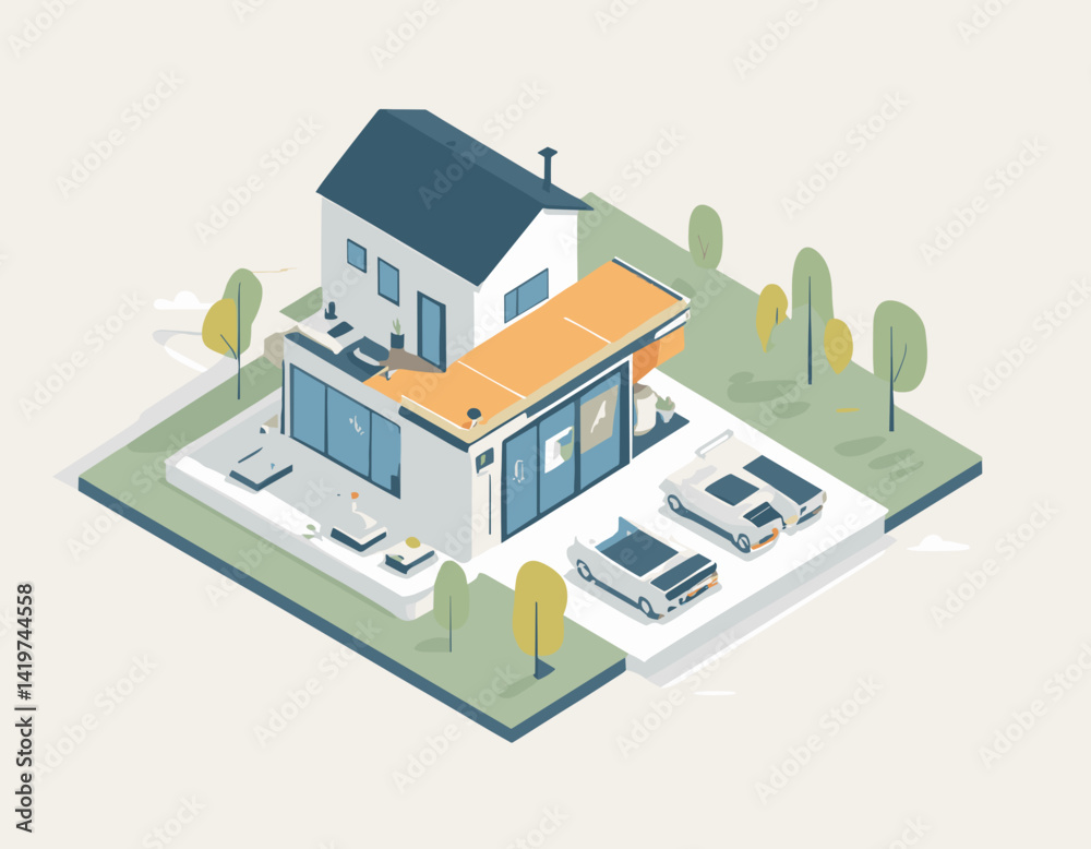 Automated Home Control System Illustration Automated Home Control System Illustration