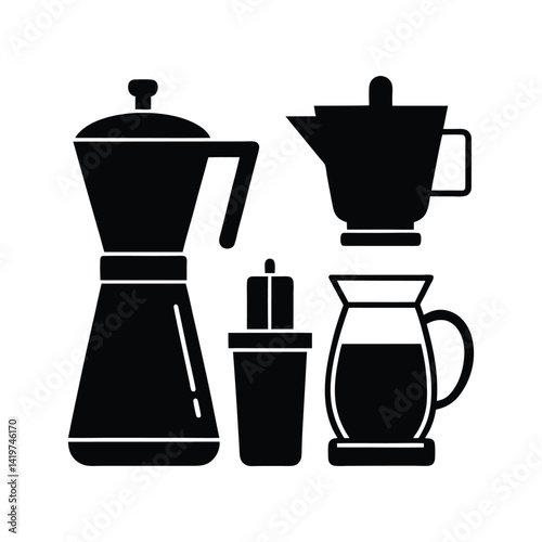 set of coffee cups