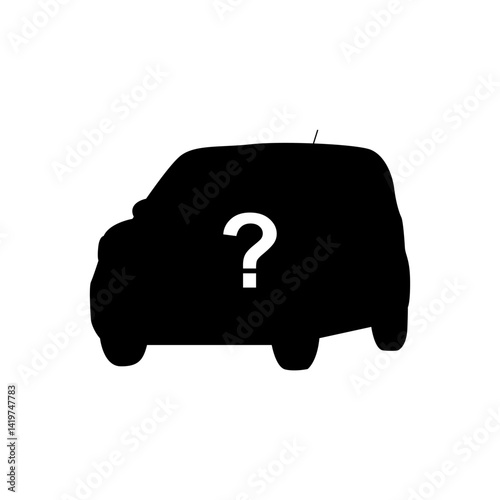 silhouette car, mystery car for surprise vector design