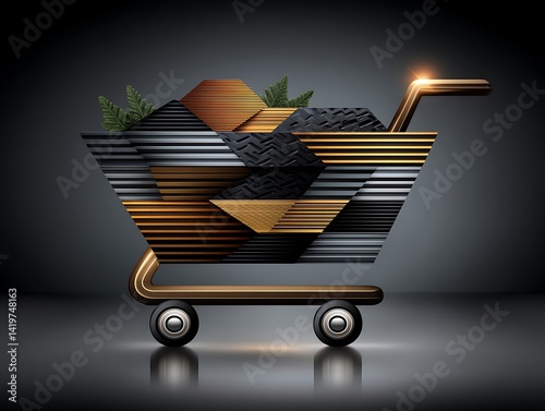 Abstract Shopping Cart Design