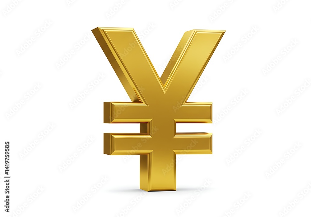 Obraz premium Golden yen symbol