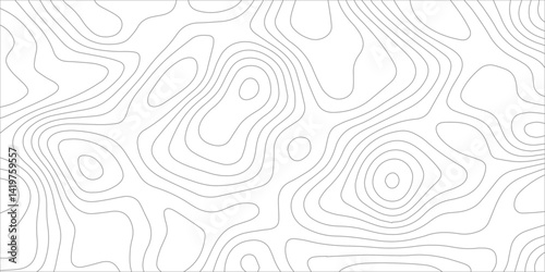Abstract Topographic map grid background. Multi layer seamless geometric pattern. Topographic canyon map relief texture with curved layers. Modern white paper background.