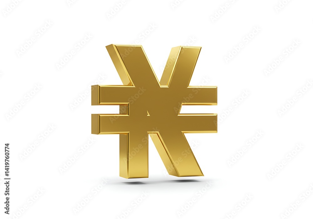 Fototapeta premium Golden yen symbol