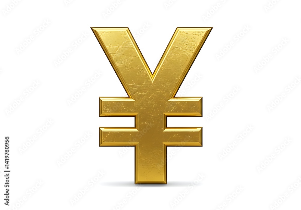 Obraz premium Golden yen symbol