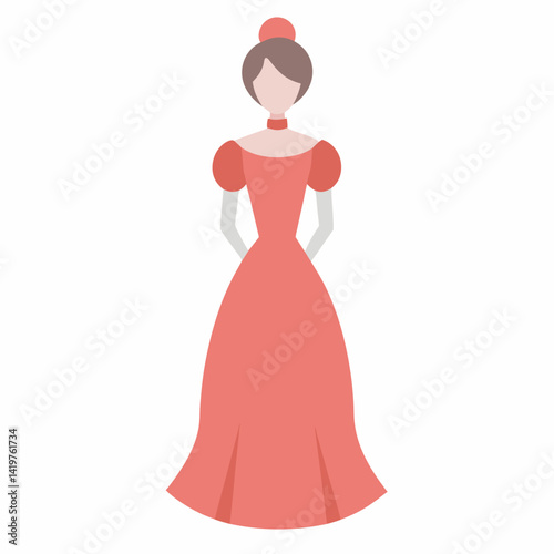 girl in red dress