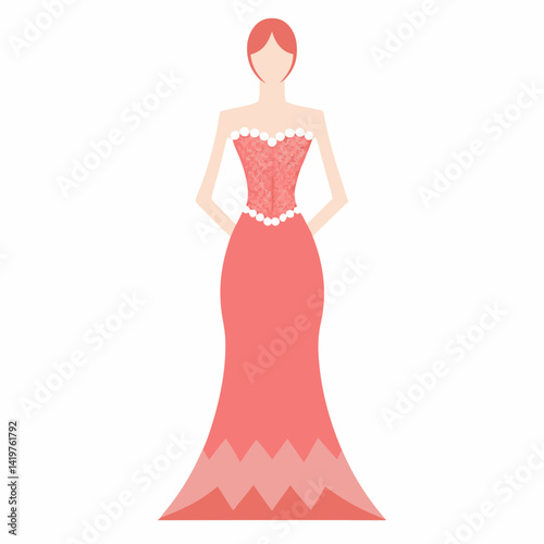 girl in red dress