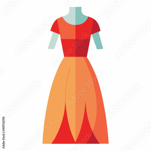 vector illustration of a dress