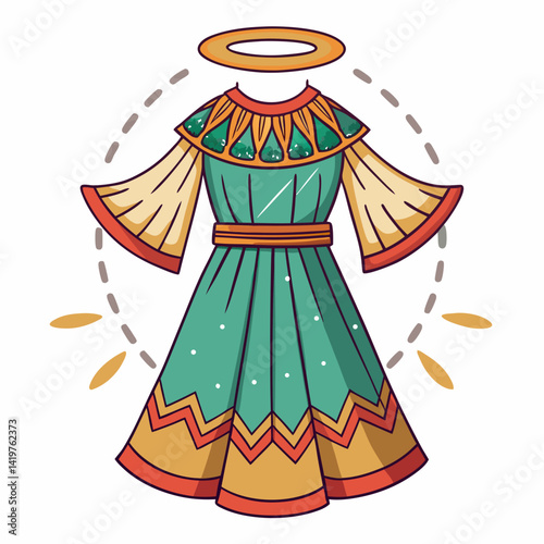 vector illustration of a dress