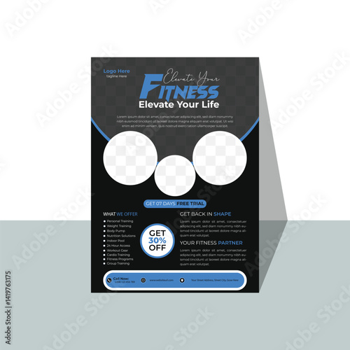 Professional Gym Flyer Design Template.