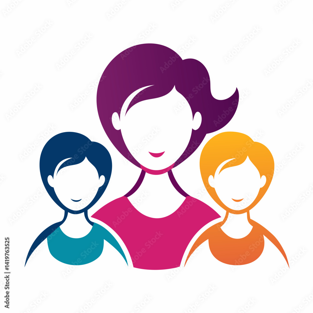 The Illustration of Happy Mothers day, Moms Make the World Brighter The Illustration of Happy Mothers day, Moms Make the World Brighter