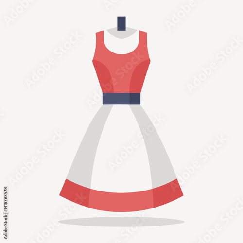 vector illustration of a fashion dress