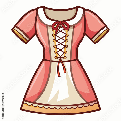vector illustration of a dress