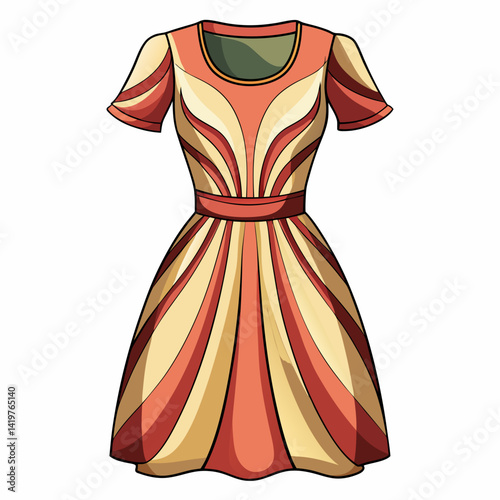 red dress on a white background