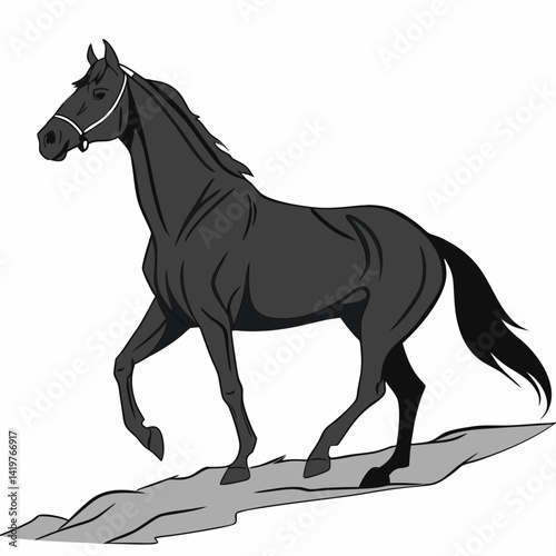 horse silhouette vector